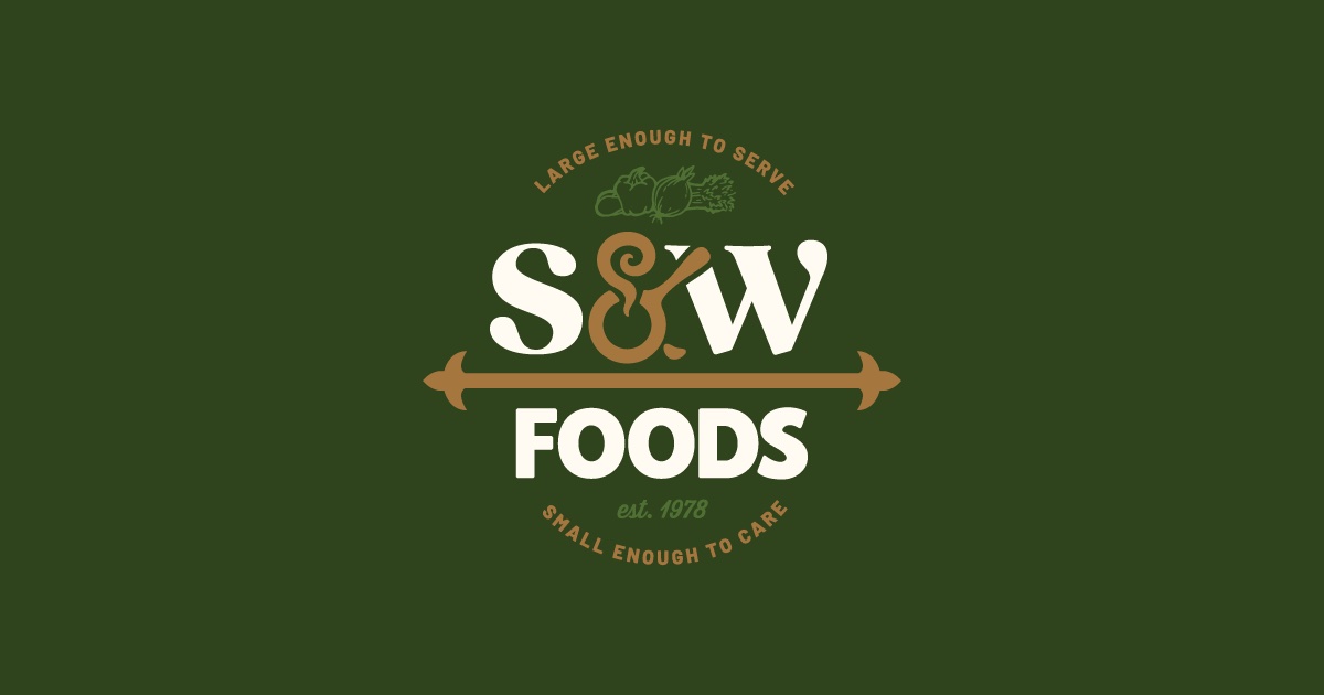 S&W Wholesale Foods logo card